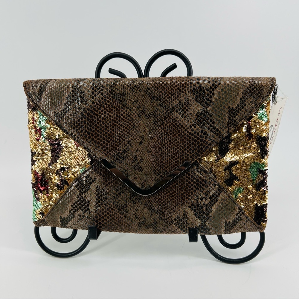 Big Buddha envelope purse nwt sequins